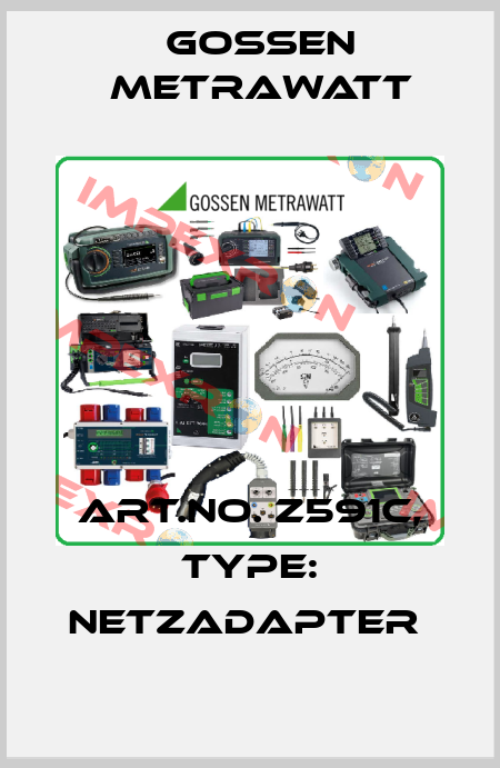 Art.No. Z591C, Type: Netzadapter  Gossen Metrawatt