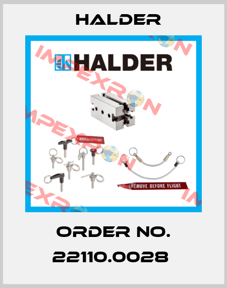 Order No. 22110.0028  Halder