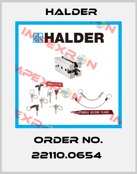 Order No. 22110.0654  Halder