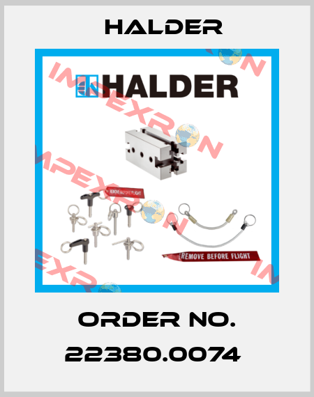 Order No. 22380.0074  Halder