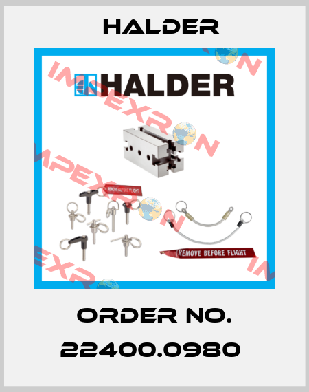 Order No. 22400.0980  Halder