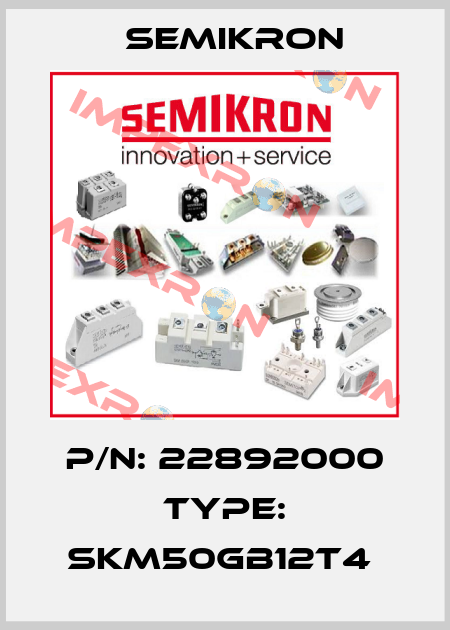 P/N: 22892000 Type: SKM50GB12T4  Semikron