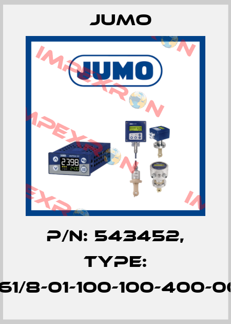 p/n: 543452, Type: 709061/8-01-100-100-400-00/252 Jumo