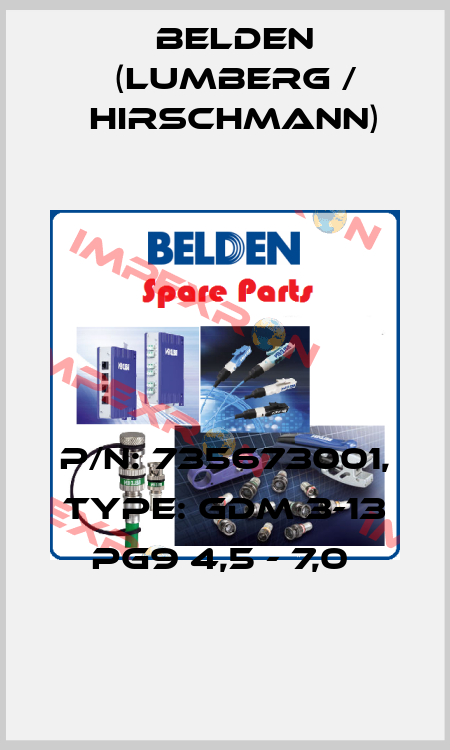 P/N: 735673001, Type: GDM 3-13 PG9 4,5 - 7,0  Belden (Lumberg / Hirschmann)