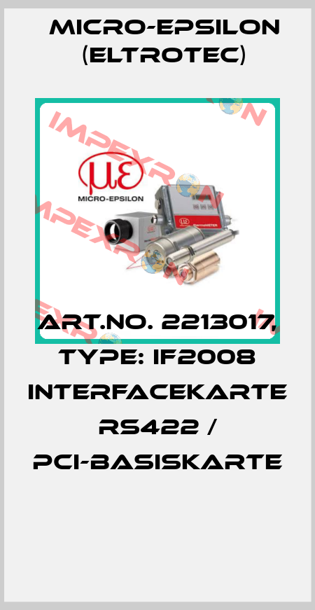 Art.No. 2213017, Type: IF2008 Interfacekarte RS422 / PCI-Basiskarte  Micro-Epsilon (Eltrotec)