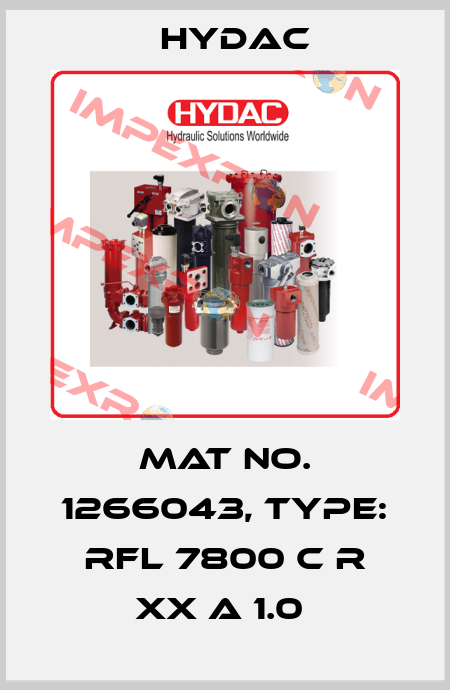 Mat No. 1266043, Type: RFL 7800 C R XX A 1.0  Hydac
