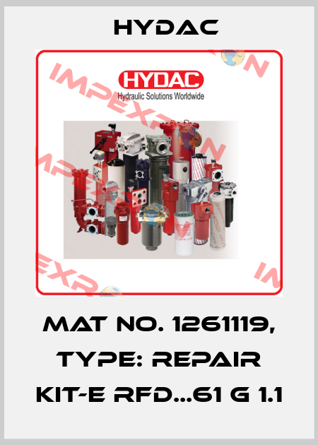 Mat No. 1261119, Type: REPAIR KIT-E RFD...61 G 1.1 Hydac
