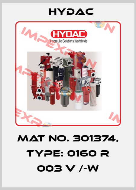 Mat No. 301374, Type: 0160 R 003 V /-W Hydac