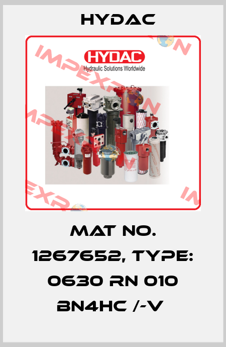 Mat No. 1267652, Type: 0630 RN 010 BN4HC /-V  Hydac
