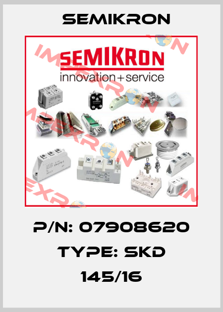 P/N: 07908620 Type: SKD 145/16 Semikron