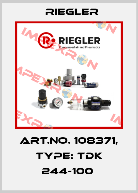 Art.No. 108371, Type: TDK 244-100  Riegler