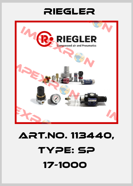 Art.No. 113440, Type: SP 17-1000  Riegler