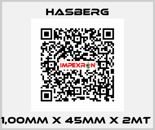 1,00mm X 45mm X 2mt  Hasberg