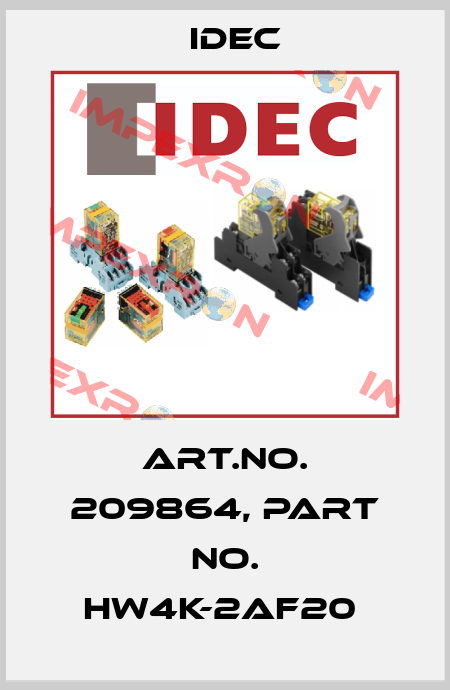 Art.No. 209864, Part No. HW4K-2AF20  Idec