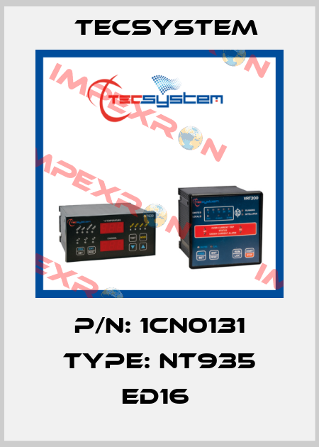 P/N: 1CN0131 Type: NT935 ED16  Tecsystem
