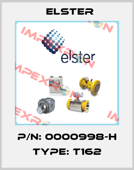 P/N: 0000998-H Type: T162 Elster