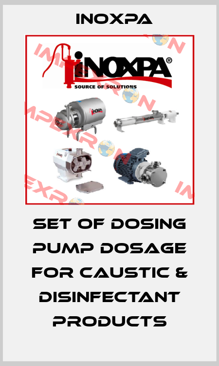 Set of dosing pump Dosage for caustic & disinfectant products Inoxpa