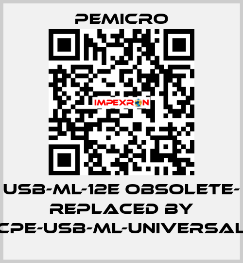 USB-ML-12E OBSOLETE- REPLACED BY CPE-USB-ML-UNIVERSAL PEmicro