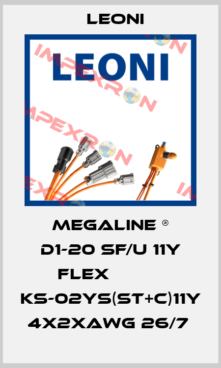 MEGALINE ® D1-20 SF/U 11Y FLEX           KS-02YS(ST+C)11Y 4X2XAWG 26/7  Leoni