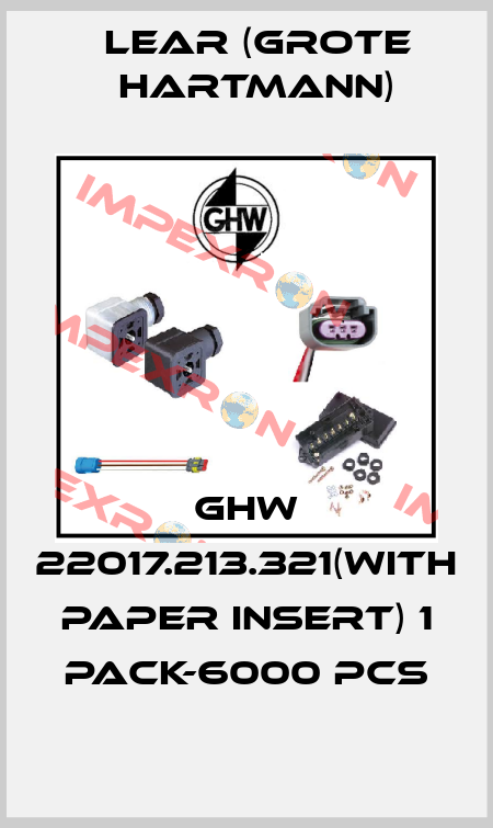 GHW 22017.213.321(with paper insert) 1 pack-6000 pcs Lear (Grote Hartmann)