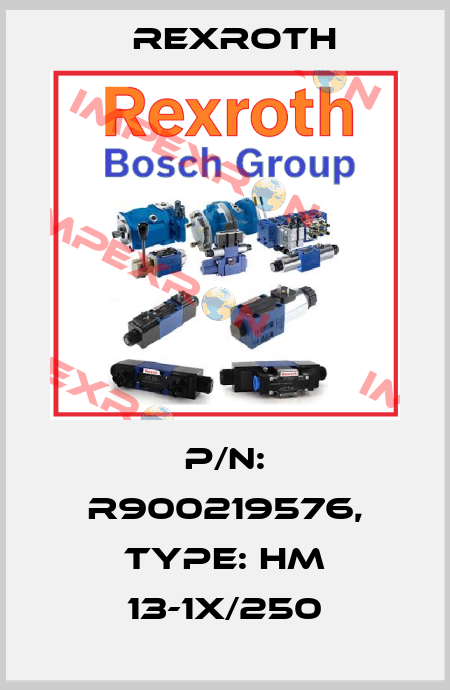 P/N: R900219576, Type: HM 13-1X/250 Rexroth