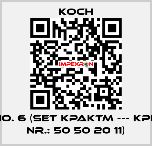 No. 6 (Set KPAKTM --- KPN Nr.: 50 50 20 11) KOCH