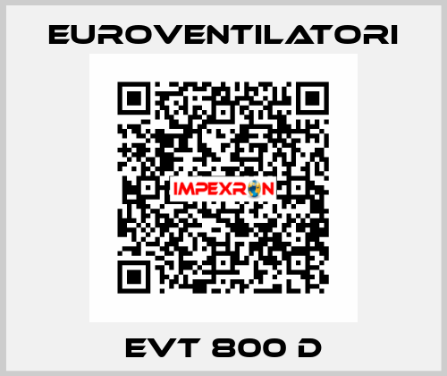 EVT 800 D Euroventilatori