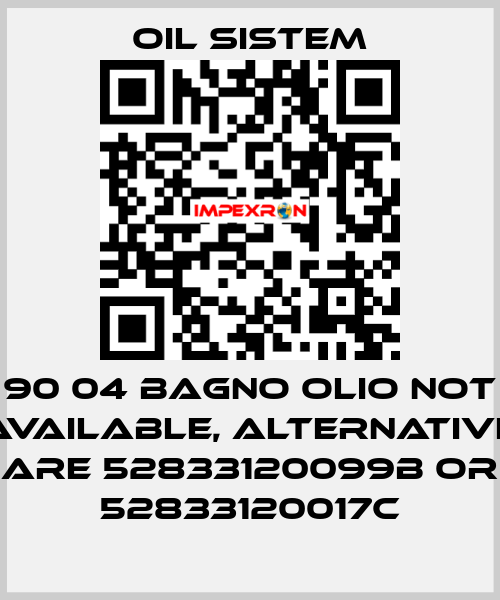 90 04 BAGNO OLIO not available, alternative are 52833120099B or 52833120017C Oil Sistem