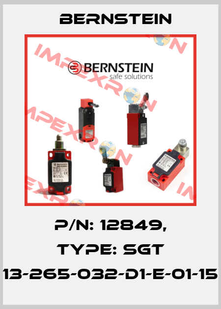 P/N: 12849, Type: SGT 13-265-032-D1-E-01-15 Bernstein