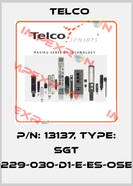 p/n: 13137, Type: SGT 15-229-030-D1-E-ES-OSE-15 Telco