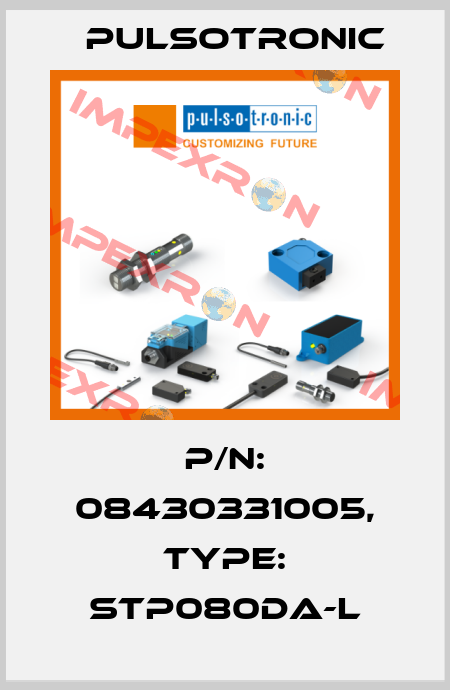 p/n: 08430331005, Type: STP080DA-L Pulsotronic