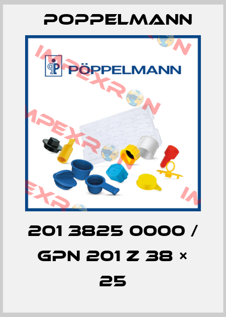 201 3825 0000 / GPN 201 Z 38 × 25 Poppelmann