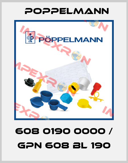 608 0190 0000 / GPN 608 BL 190 Poppelmann