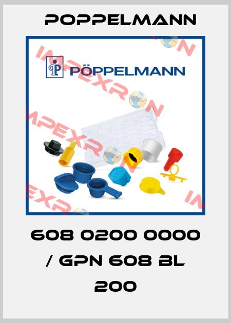 608 0200 0000 / GPN 608 BL 200 Poppelmann