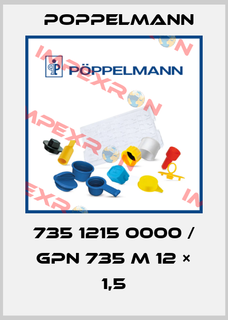 735 1215 0000 / GPN 735 M 12 × 1,5 Poppelmann