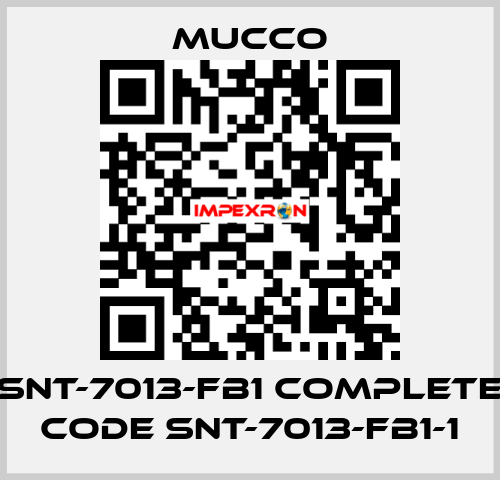 SNT-7013-FB1 complete code SNT-7013-FB1-1 mucco