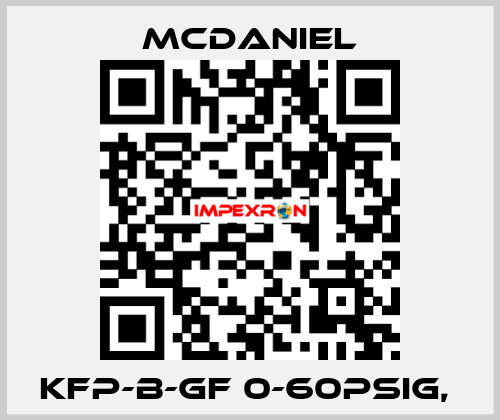 KFP-B-GF 0-60PSIg,  McDANIEL