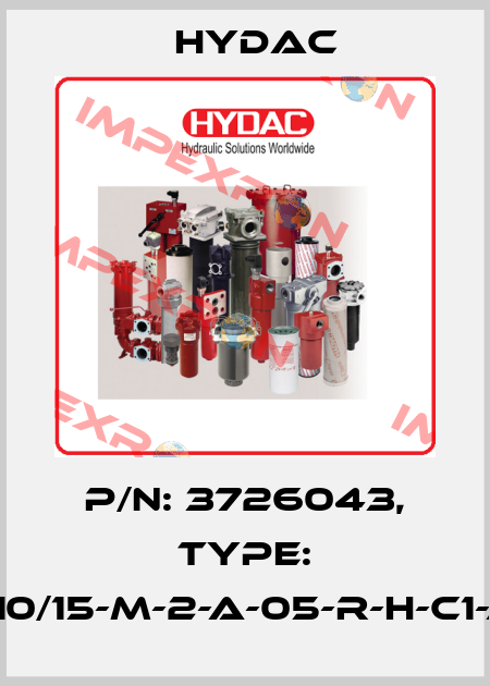 P/N: 3726043, Type: FAM-10/15-M-2-A-05-R-H-C1-AC1-2 Hydac