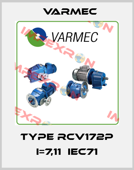 type RCV172P I=7,11  IEC71 Varmec