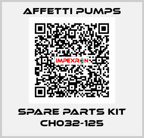 SPARE PARTS KIT CH032-125 Affetti pumps