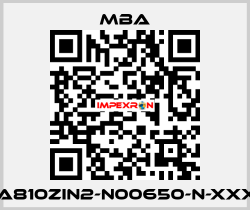 MBA810ZIN2-N00650-N-XXXXX MBA