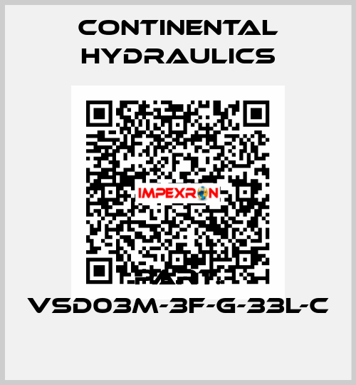 Part. VSD03M-3F-G-33L-C Continental Hydraulics