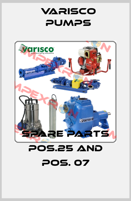 spare parts pos.25 and pos. 07 Varisco pumps