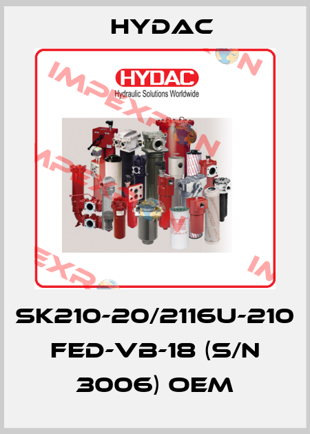 SK210-20/2116U-210 FED-VB-18 (s/n 3006) OEM Hydac