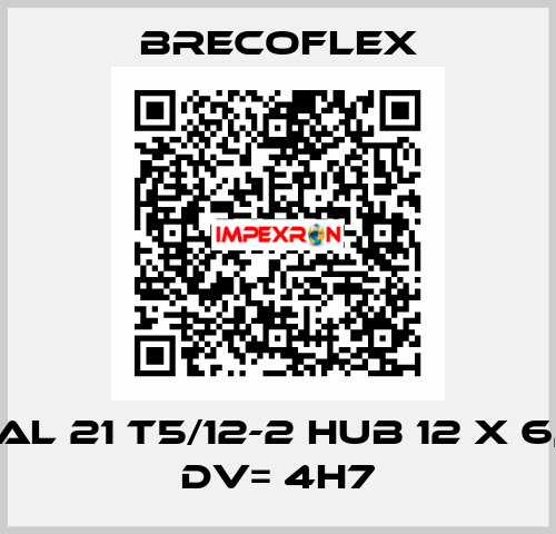 Al 21 T5/12-2 HUB 12 X 6, dv= 4H7 Brecoflex
