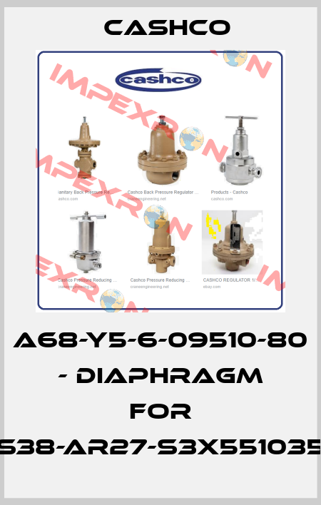 A68-Y5-6-09510-80 - diaphragm for S38-AR27-S3X551035 Cashco