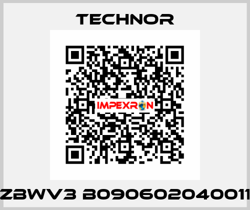 ZBWV3 B090602040011 TECHNOR