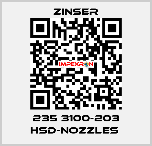 235 3100-203 HSD-nozzles  Zinser