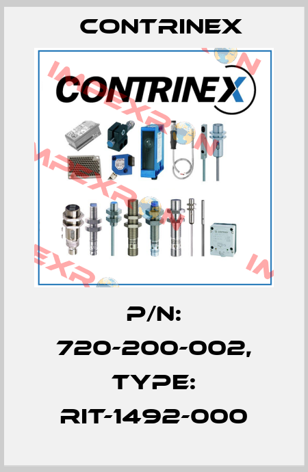 p/n: 720-200-002, Type: RIT-1492-000 Contrinex