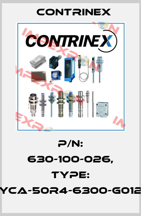 p/n: 630-100-026, Type: YCA-50R4-6300-G012 Contrinex